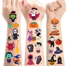 Halloween Temporary Tattoo For Kids - 260 Unique Halloween Trick Or Treat