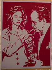 bob stanley print Lauren Bacall Lights Humphrey Bogart's Cigarette ltd ed signed