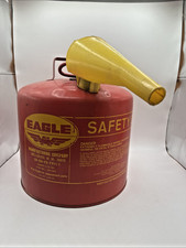 Vintage Eagle Galvanized Metal 5 Gallon Gas Safety Can UI-50 SF Type 1