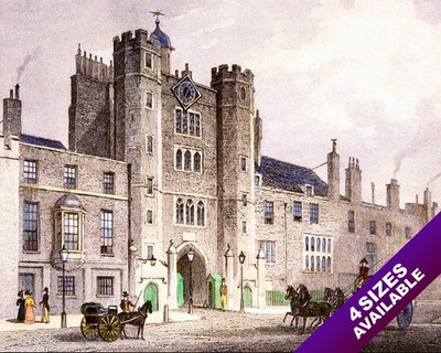ST JAMES PALACE PALL MALL WESTMINSTER ENGLAND PAINTING ART REAL CANVAS PRINT