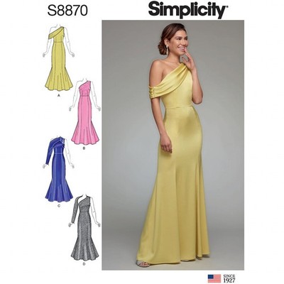 SIMPLICITY 8870 Schnittmuster Misses Damen Kleider & Kleider Größe 4-12 ungeschnitten