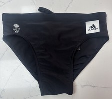 Men's Boy’s Lad’s Adidas Team GB 30” Tom Daley 🩲 Swim Briefs Black