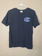 Rare VTG 90s Champion Big C Heritage Embroidered Patch T Shirt Small EUC 