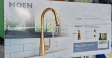 MOEN Maureen Brushed gold one-handle high arc pulldown kitchen faucet 87493BG