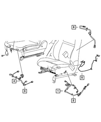 Genuine Mopar Seat Wiring 68102188AA