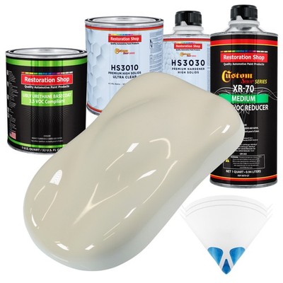 PERFORMANCE BRIGHT White Prem Quart Kit Low VOC URETHANE BASECOAT Auto Paint Kit