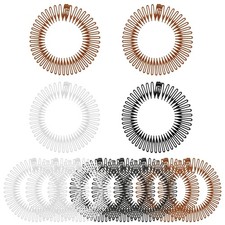 12 Pack Comb Headbands for Women,Full Circular Claw Headband,Claw muticolor
