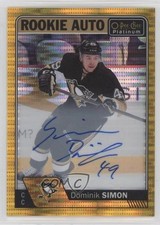 2016 O-Pee-Chee Platinum Rookie Seismic Gold 18/25 Dominik Simon #R-DS Auto b5y