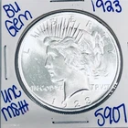 1923 BU UNCIRCULATED SILVER PEACE DOLLAR AUTHENTIC U.S. MINT FREE SHIPPING 5907