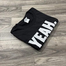 Yeah I Play Drums Black Graphic T-Shirt Adult XL Delta Apparel Funny Tee