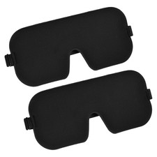 2 Pack Sleep Mask, 3D Square Eye Mask with Adjustable Strap, Black
