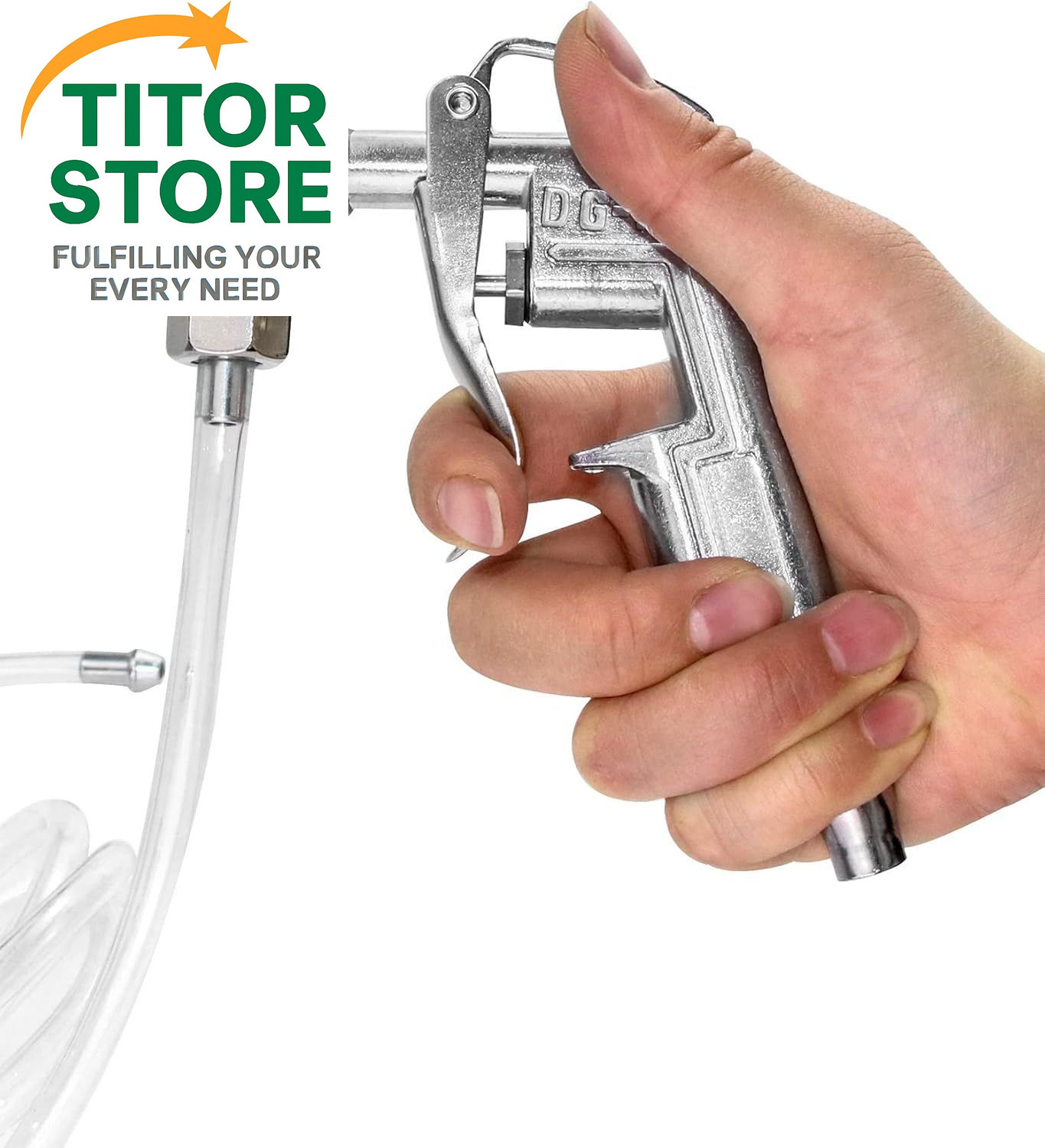 QWORK Spray Gun, Aluminum Pneumatic Air Engine Cleaning Washer Gun Kit 1 Pack 