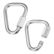 2-Pack Quick Chain Link Connector, 3/8" 316 Stainless Steel Repair Links