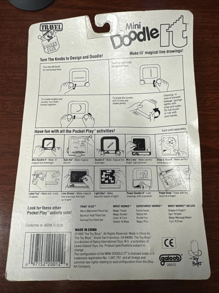 Mini Doodle It 1992 Travel Pocket Play Foto 2 de 3