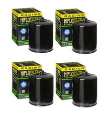 HiFloFiltro HF170BRC Set of 4 Black High Performance Oil Filters Harley Big Twin