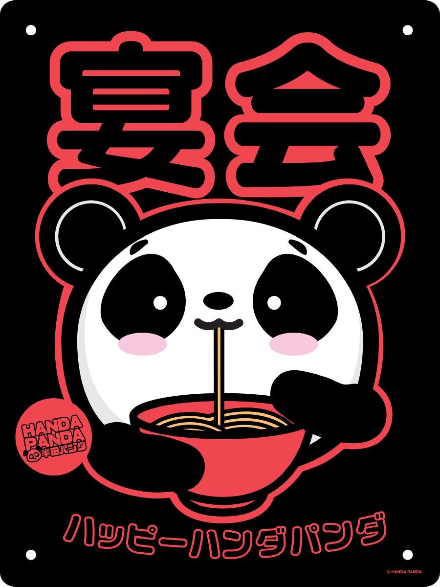 Handa Panda Ramen Mini Tin Sign