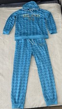 Men  s Outfit Set Hoodie and Pants Elastic Waist Long Sleeve Tracksuit Blue XXL