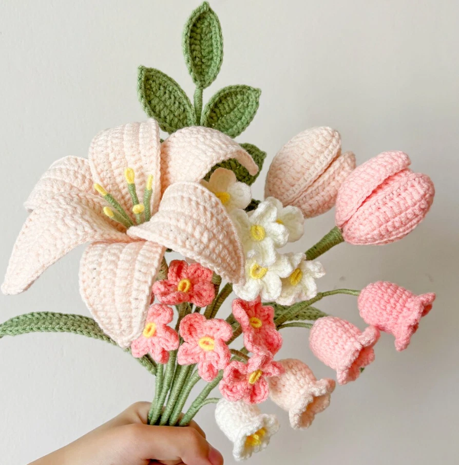 Flower Bouquet Crochet Pattern Bundle Lily, Tulip, Lily of the Valley - Image 4 of 4
