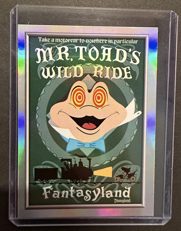 2025 Topps Disneyland 70 Mr. Toad’s Wild Ride P-3 Hologram Trading Card