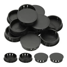 Plastic Hole Plugs, 55 Pcs 1 1/2"(38mm) Round Plastic Hole Caps, Black