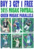 2025 Mosaic Football GREEN MOSAIC PARALLELS (BUY 3 GET 1 FREE) You Pick/Choose