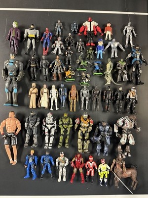 Large Action Figure Lot - Star Wars Halo DC Marvel McFarland Toys Hasbro Batman