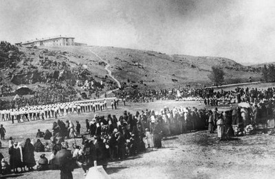 Turks Ankara celebrate their victory at Smyrna during Greco-Turkis- Old Photo