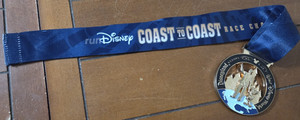 RunDisney 2013 Coast to Coast Race Challenge Disney World Disneyland Medal