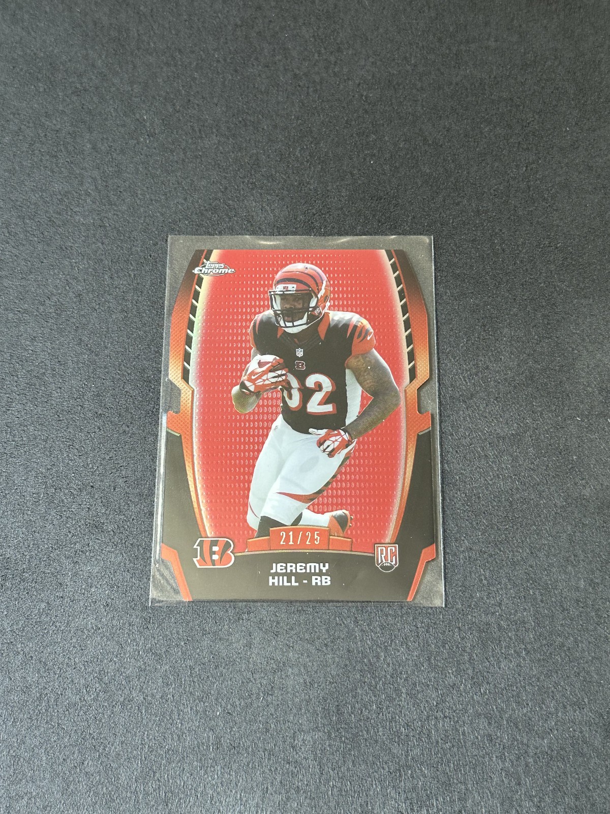 Jeremy Hill Topps Chrome Rookie Die-Cut #JH Red Refractor