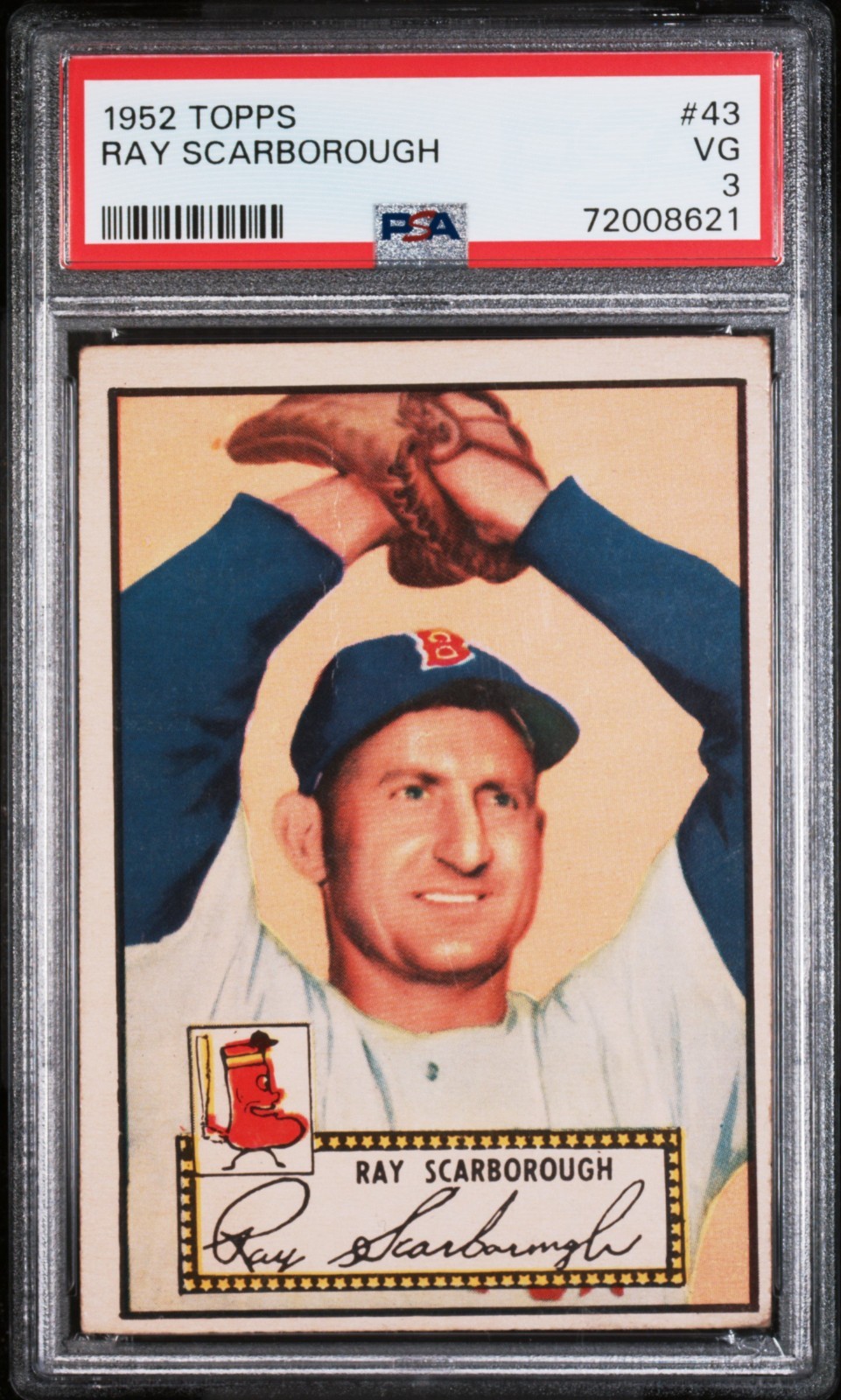 1952 Topps - Ray Scarborough #43 Red Back PSA 3