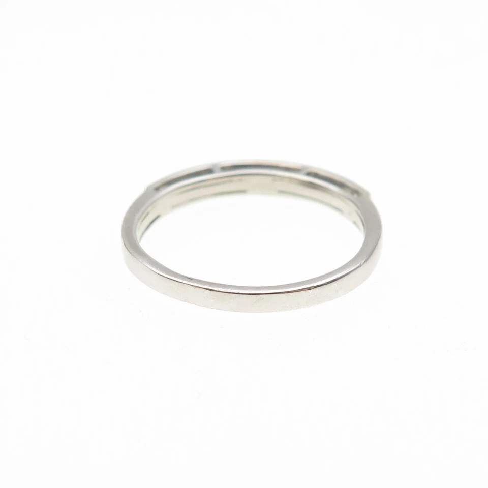 Anillo de media eternidad de diamantes de corte redondo real de plata esterlina Jane Seymour talla 6,75 Foto 4 de 4