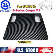 For Bmw E46 3-series Coupe M3 Carbon Fiber Sunroof Motor Cover Trim 2 Button