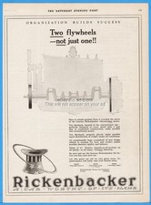 1922 Rickenbacker Motor Car Co Detroit MI Two Flywheels Antique Automobile Ad