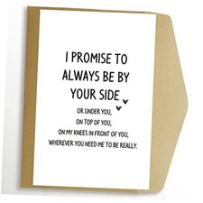 Dirty Naughty Anniversary Card for Him, Inappropriate Funny Valentines Day 2