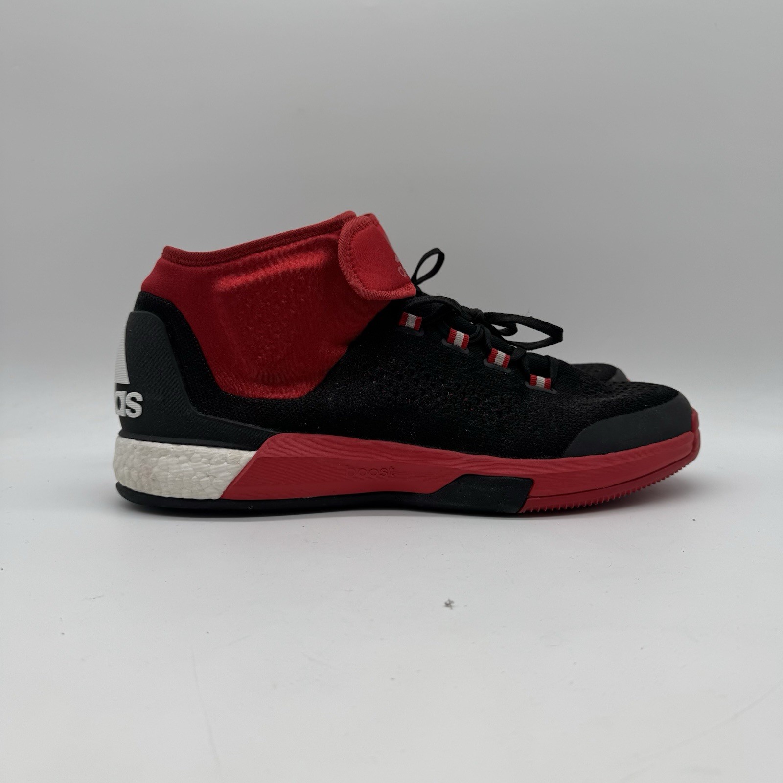 Adidas Crazylight Boost Techfit Basketball Shoes – Black Red – Size 17 US – Used
