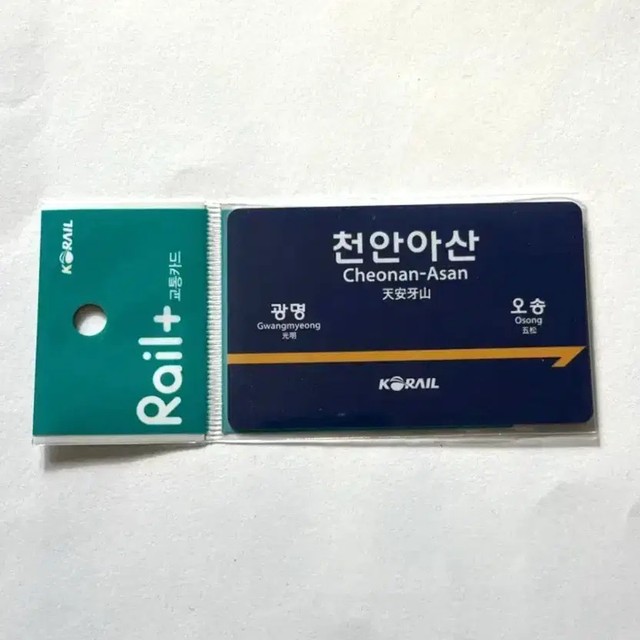 RailPlus Station Name Plate Transit Card - Cheonan Asan