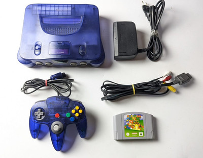 N64 Konsole - Atomic Purple + Controller + Super Mario 64 (Nintendo 64, PAL)