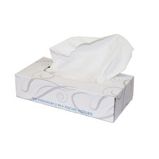 2 Ply White 7.87" x 7.87" Facial Tissue 100 Tissues/Box Soft 1920 Boxes