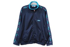 Vintage FILA Track Jacket Full Zip Size XL blue 90s sportswear windbreaker