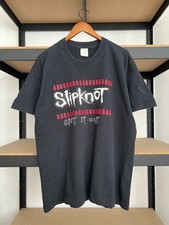 Vintage 1999 Slipknot Spit it Out Nu Metal Band Black T-shirt Sz XL
