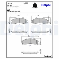 Bremsbelagsatz Scheibenbremse Delphi LP1625 FüR Ford Mazda Explorer U2 Usa Serie
