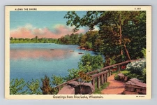 Rice Lake WI-Wisconsin, Scenic Greetings, Vintage Postcard