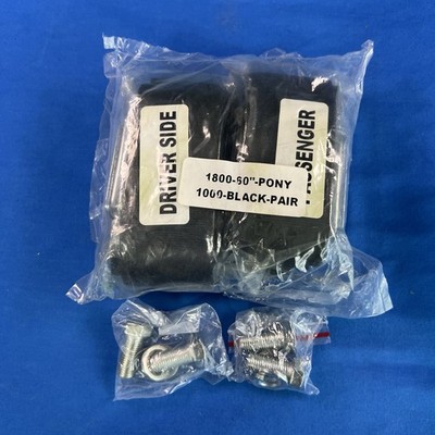 65-66 Mustang Classic Lap Seat Belts With Chrome Lift Latch Design Black Pair