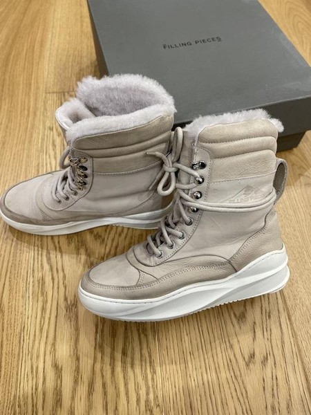 Women Filling Pieces Boots Grey Leather 38.5