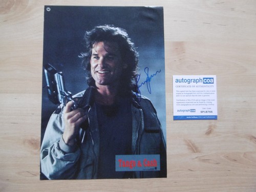 Kurt Russell Autogramm signed A4 Lobbycard "Tango & Cash" ACOA