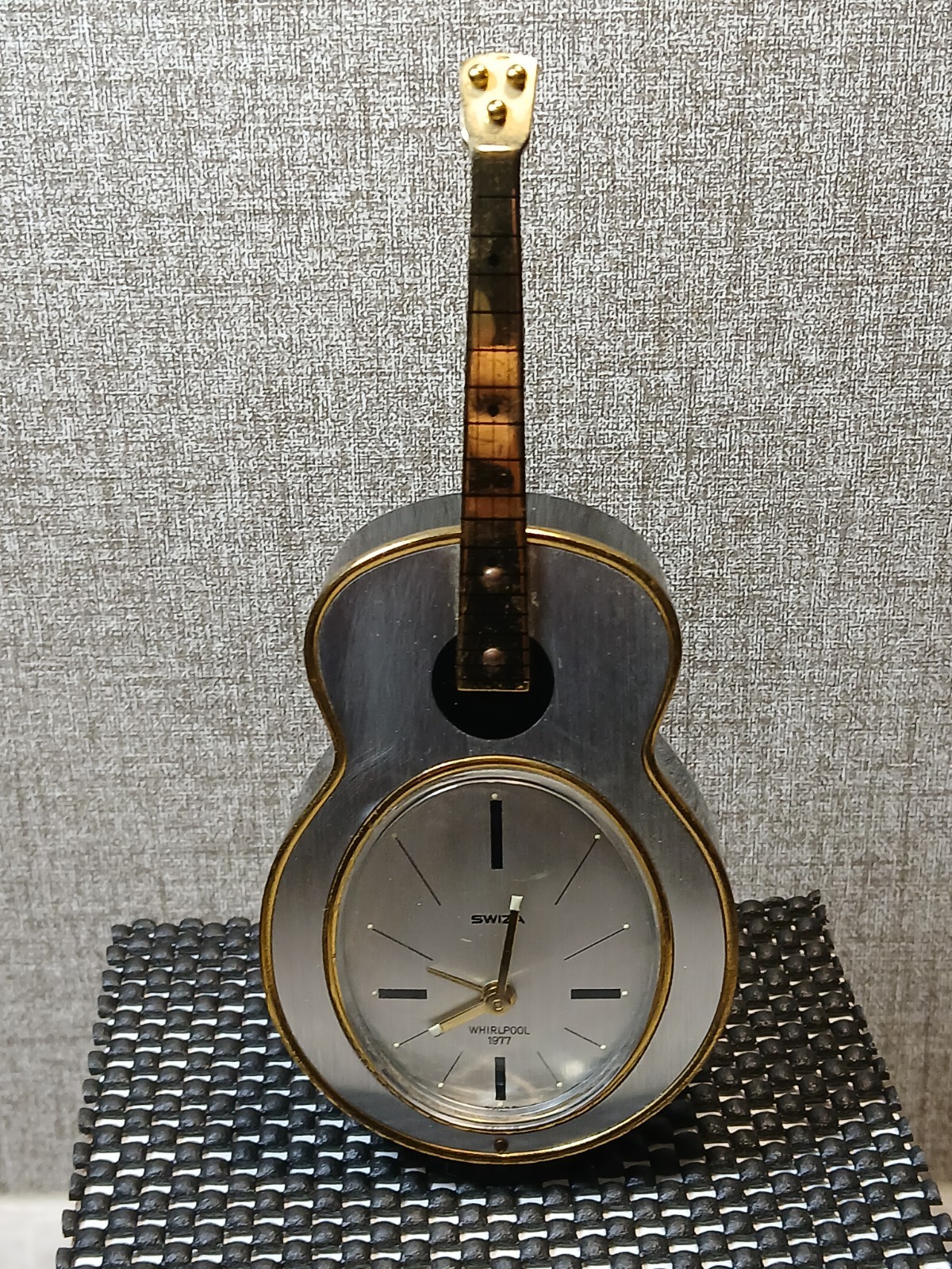Vintage 1977 Whirlpool SWIZA 7 " Guitar Music Box Alarm Clock Swiss Made Working! photo Vintage 1977 Whirlpool SWIZA 7 " Guitar Music Box Alarm Clock Swiss Made Working! photo
