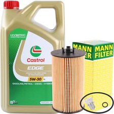 MANN-FILTER ÖLFILTER + 5L CASTROL EDGE 5W-30 LONGLIFE 3 MOTORÖl VW 504.00 507.00