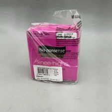 No Nonsense Knee Highs 8 Pair Value Pack TAN Medium UA1 Plus Sheer Toe New
