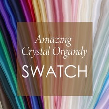 47 colors Crystal Sheer Organza Fabric SWATCH