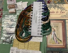 Lavender And Lace Celtic Summer self gathered Counted Cross Stitch Kit